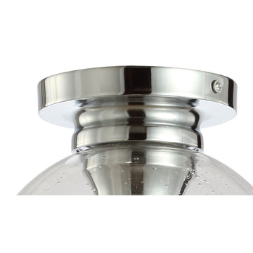 Atlas 7.75" Metal/Glass LED Flush Mount - JONATHAN Y